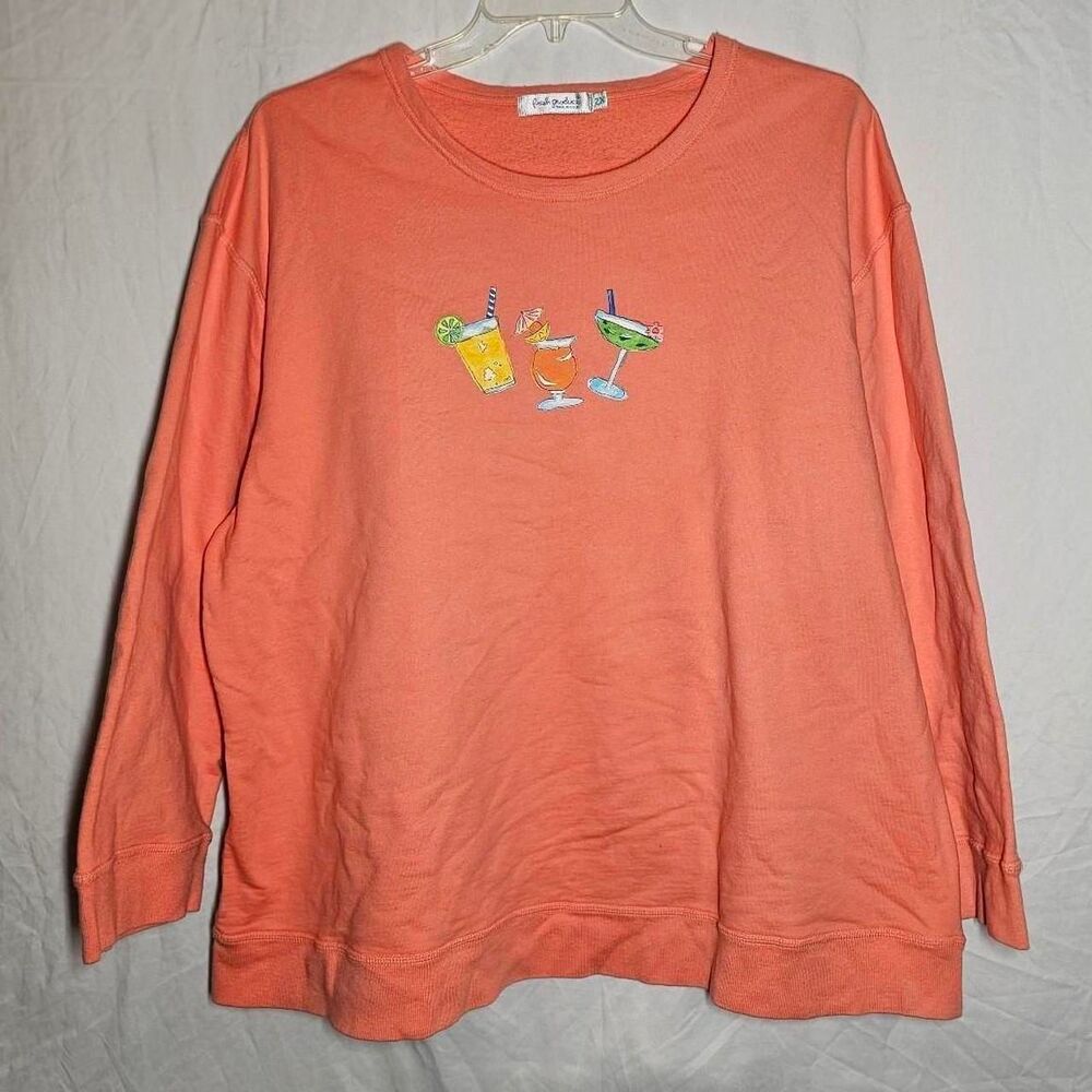 vintage 90s fresh produce orange drink summer teacher core sweatshirt
